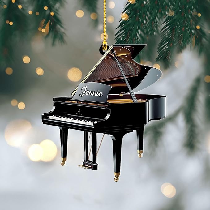 Personalized Music Instrument Christmas Gift - Piano Ornament for Piano Lovers LL28