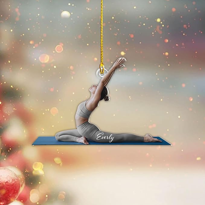 Personalized Yoga Lovers Ornament - Custom Yoga Christmas Decoration Gift LL9
