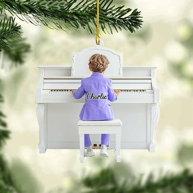 Personalized Music Instrument Christmas Gift - Piano Ornament for Piano Lovers LL22