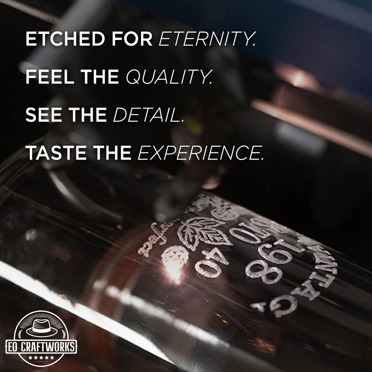 Engraved Custom Logo Pint Glass