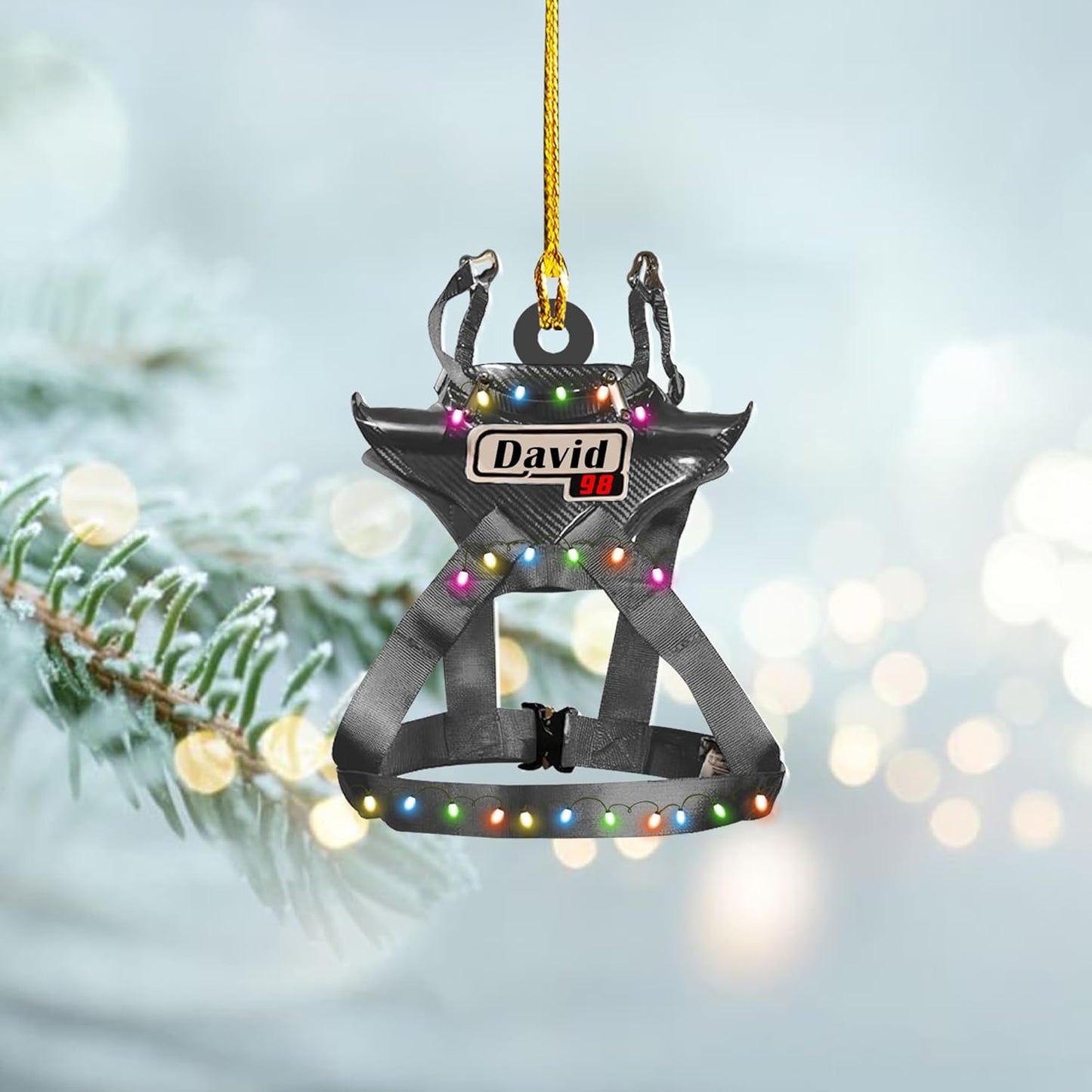 Personalized Race Car Christmas Ornament – Custom Acrylic Car Lover Gift, Racing Tree Decoration TR36