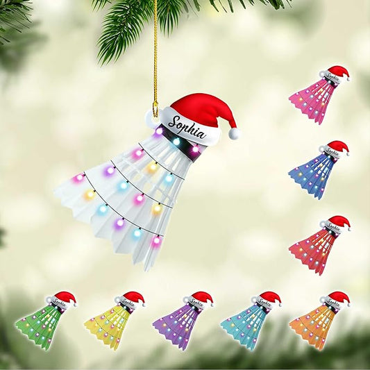 Custom Christmas Gift for Badminton Players, Sports Lovers Badminton Ornament LL21
