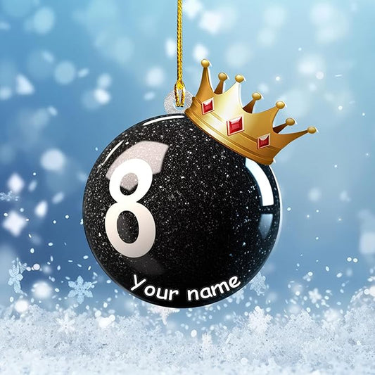 Personalized Billiards Ornament 2025, Billiards Christmas Ornaments N12