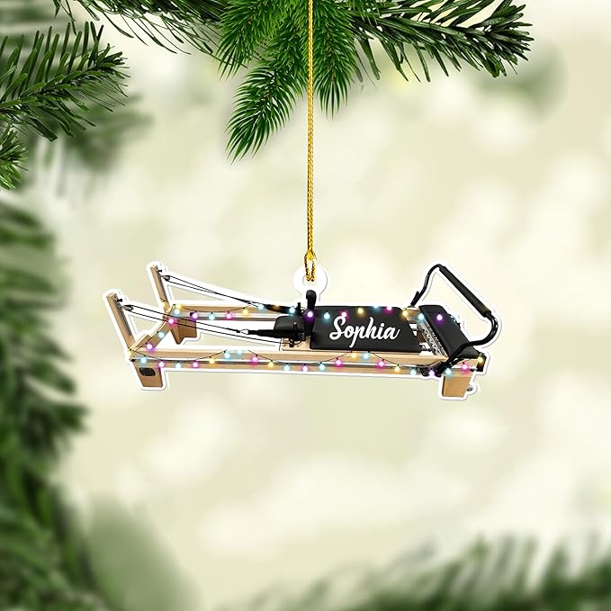 Personalized Pilates Christmas Ornament - Custom Pilates Gift for Women LL11
