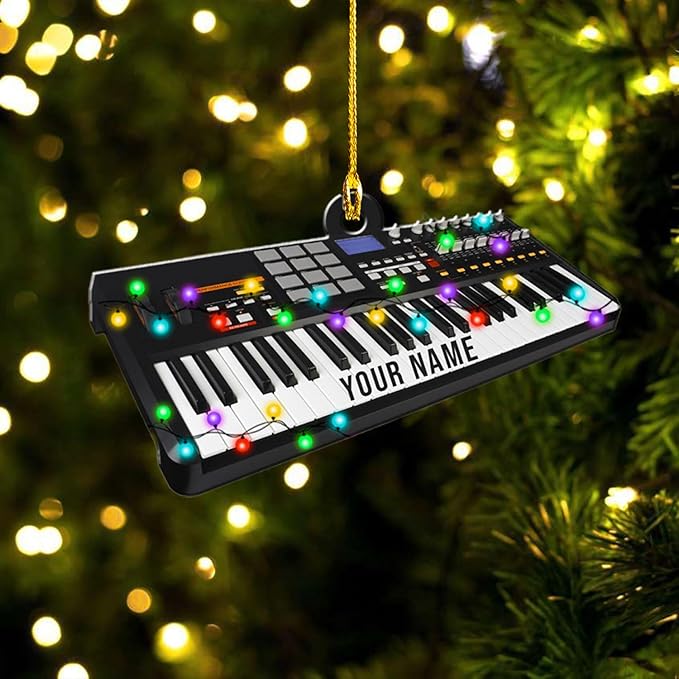 Personalized Music Instrument Christmas Gift - Piano Ornament for Piano Lovers LL24
