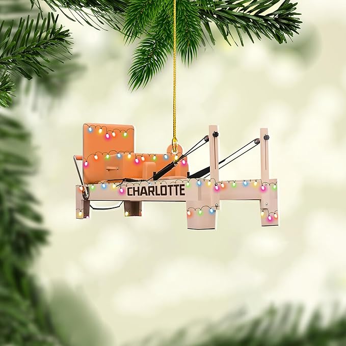 Customized Pilates Christmas Ornament - Pilates Gift for Women, Ornament Gift LL23