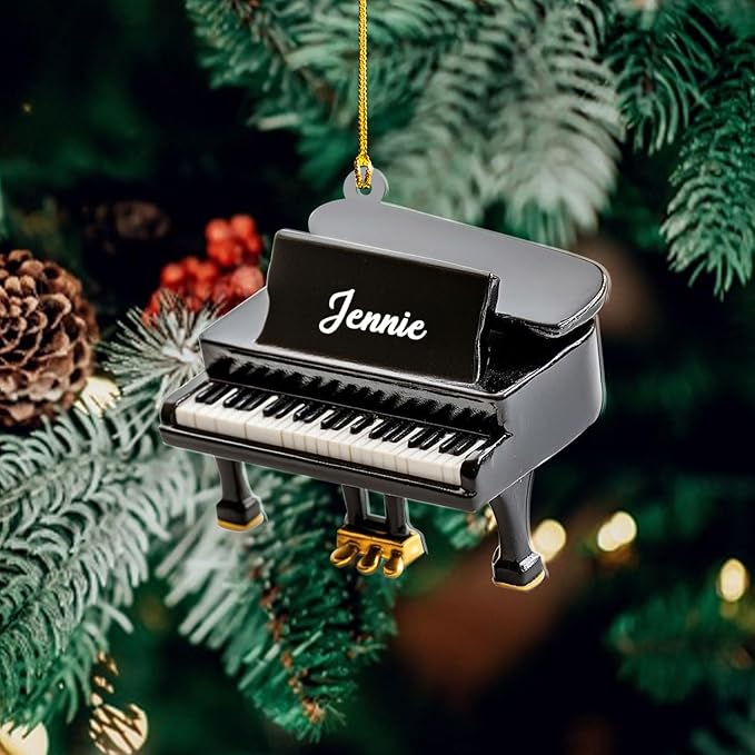 Personalized Music Instrument Christmas Gift - Piano Ornament for Piano Lovers LL30