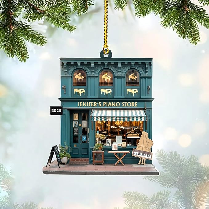 Customized Piano Ornament - Music Instrument Christmas Gift for Piano Lovers LL44