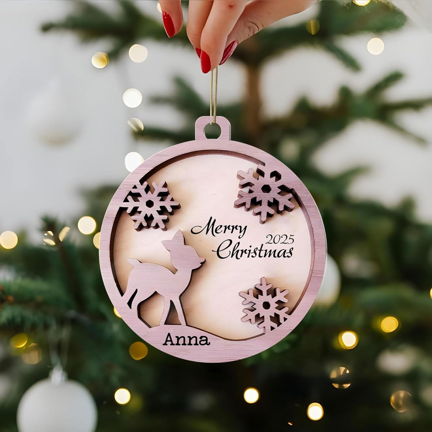Personalized Hunting Ornament, Hunter Christmas Acrylic Ornament 2025 T15