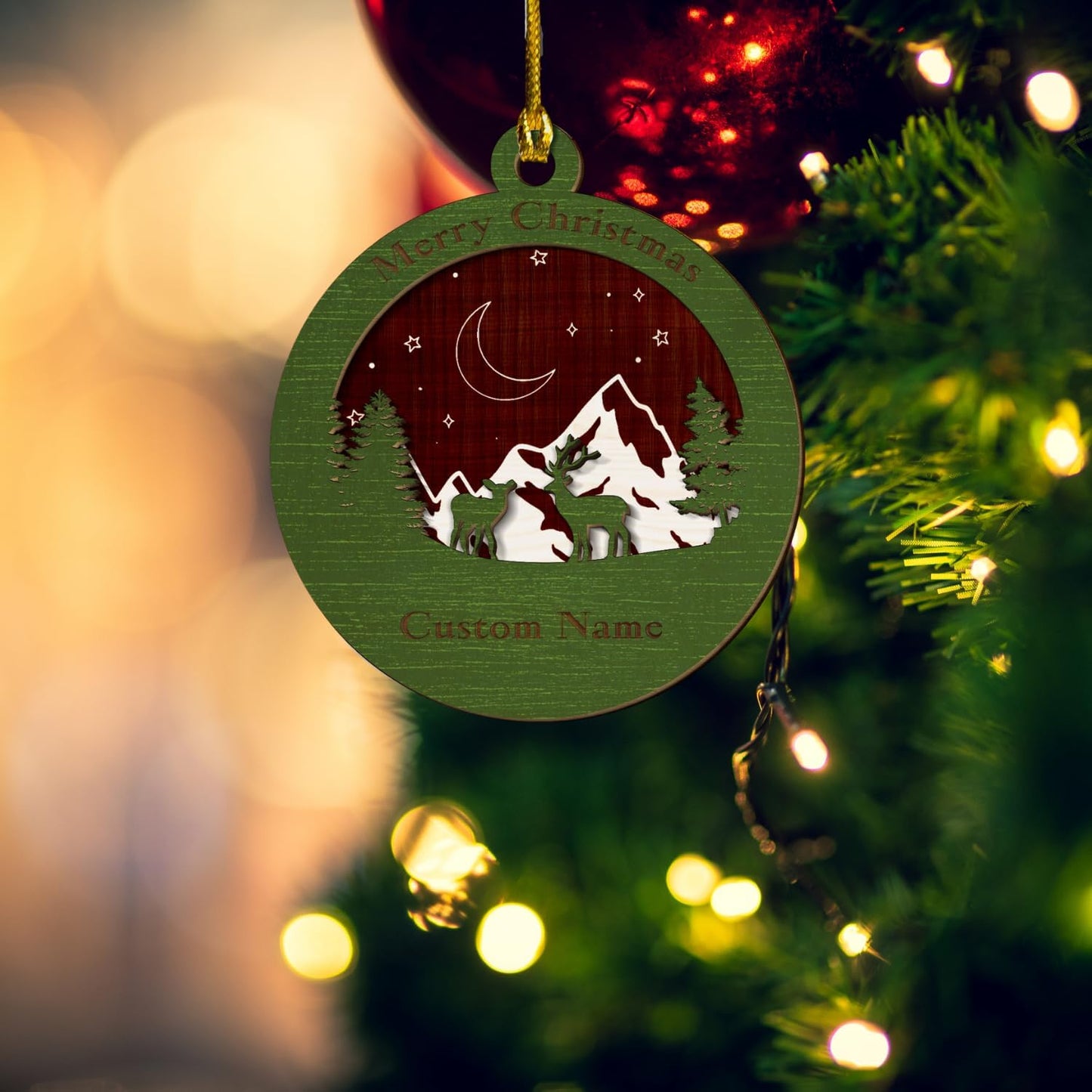 Personalized Hunting Ornament, Hunter Christmas Acrylic Ornament 2025 T23