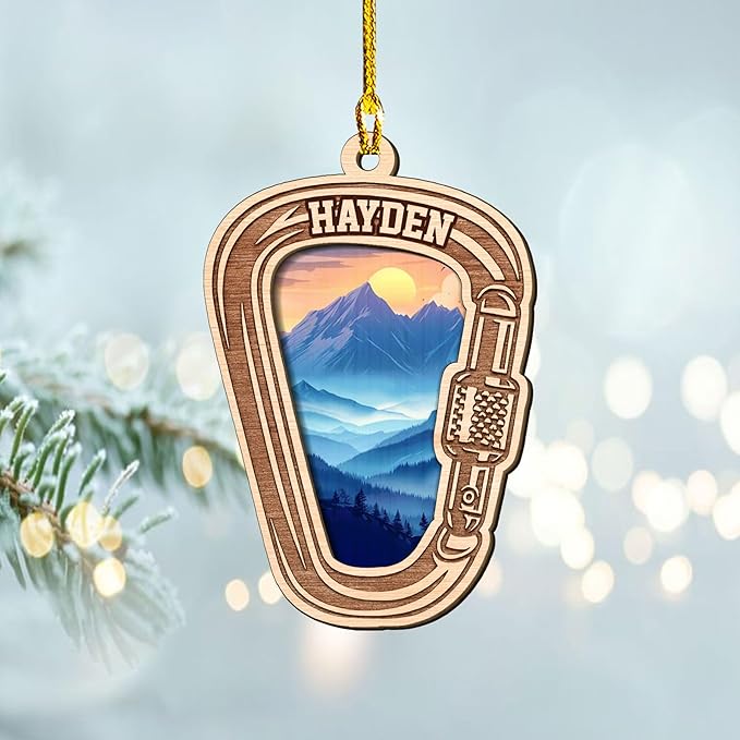 Personalized Rock Climber Christmas Gift for Mountaineers - Climbing Ornament LL17