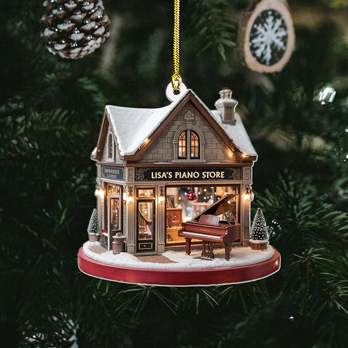 Customized Piano Ornament - Music Instrument Christmas Gift for Piano Lovers LL41