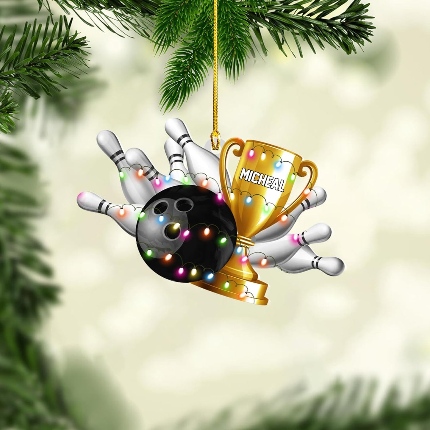 Custom Bowling Tools Ornament - Bowling Ornament Bowl Bl6