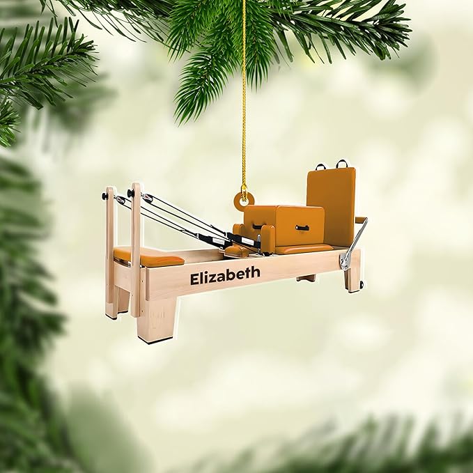 Personalized Pilates Christmas Ornament - Custom Pilates Gift for Women