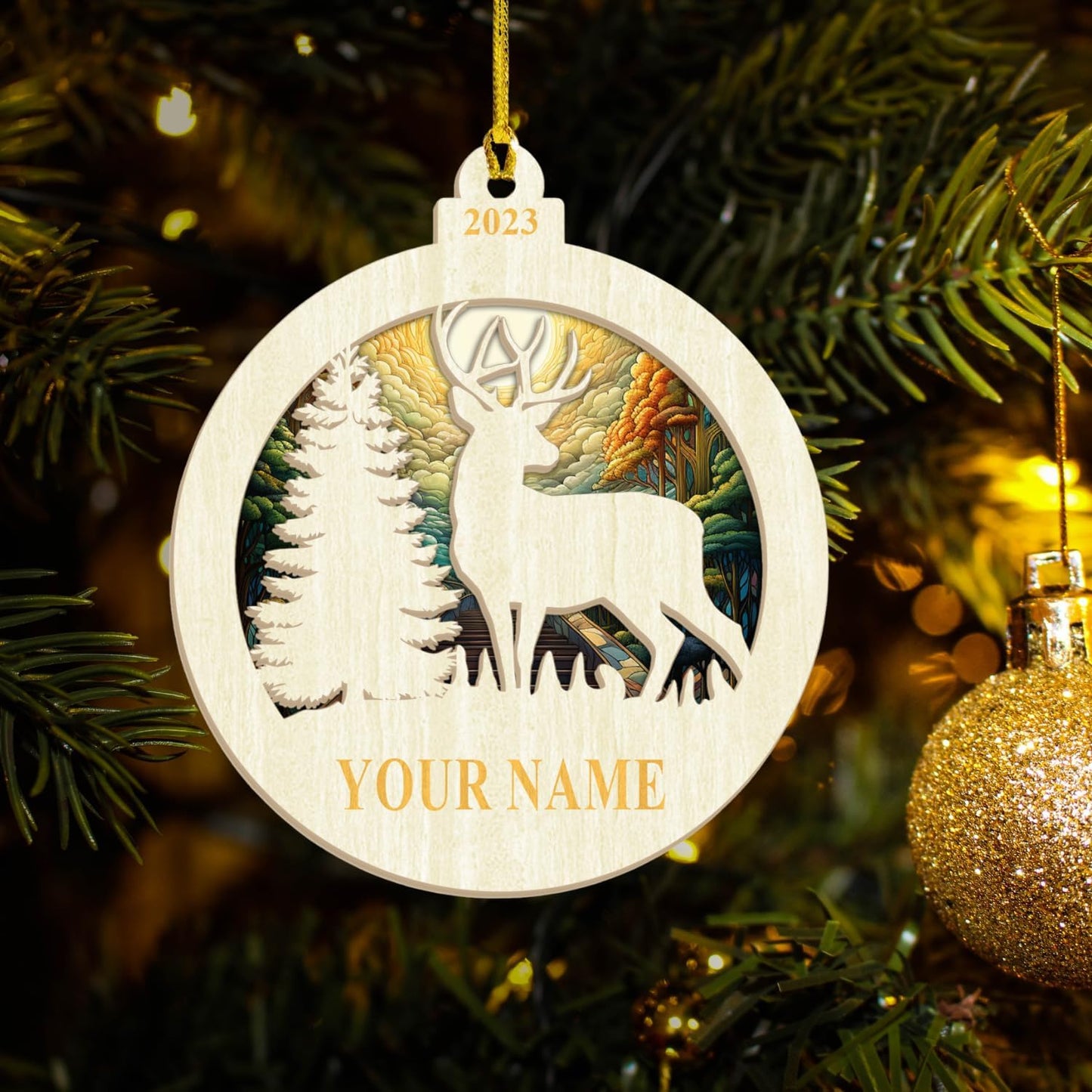 Personalized Hunting Ornament, Hunter Christmas Acrylic Ornament 2025 T20