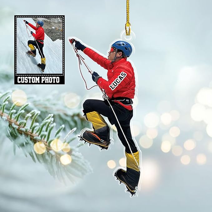 Personalized Rock Climber Christmas Gift for Mountaineers - Climbing Ornament LL18