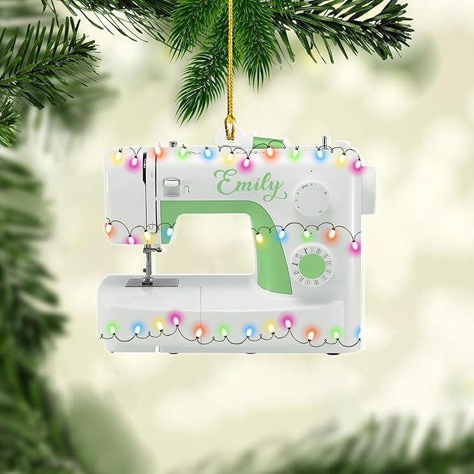 Custom Sewing Machine Ornament - Christmas Ornament Gift for Sewing Lovers LL27