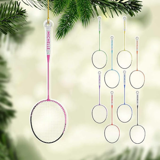 Custom Christmas Gift for Badminton Players, Sports Lovers Badminton Ornament LL22