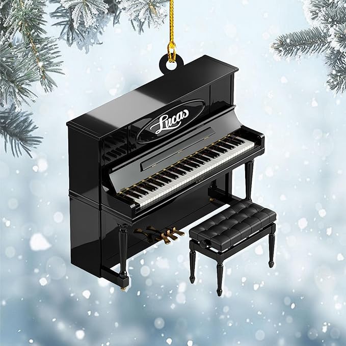 Custom Music Instrument Christmas Gift - Piano Ornament for Piano Lovers LL16