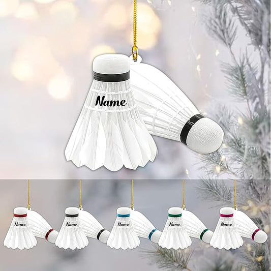 Personalized Badminton Ornament, Custom Christmas Gift for Players, Coaches & Racket Sports Lovers