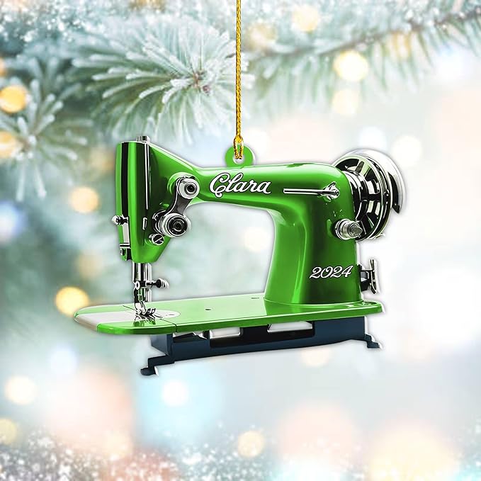 Custom Sewing Machine Ornament - Christmas Ornament Gift for Sewing Lovers LL22