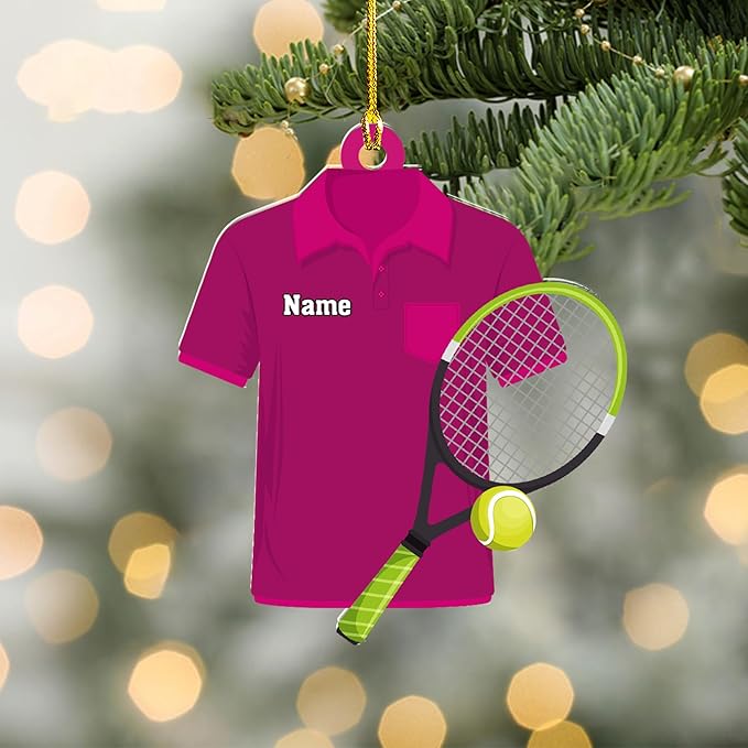 Personalized Tennis Christmas Ornament N04