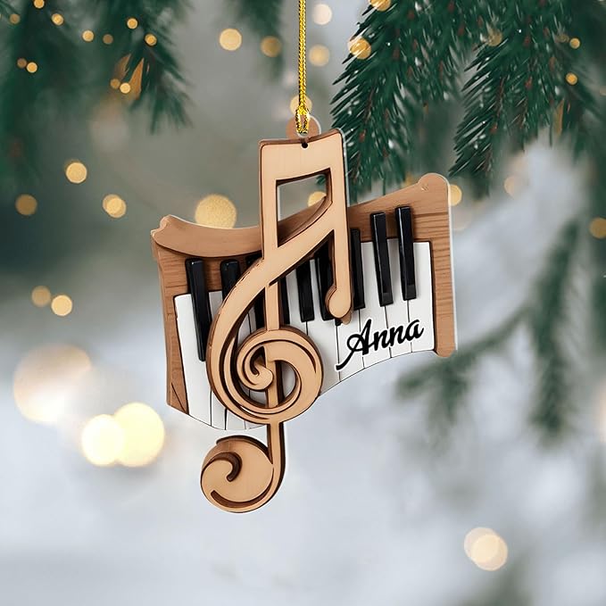 Personalized Music Instrument Christmas Gift - Piano Ornament for Piano Lovers LL23