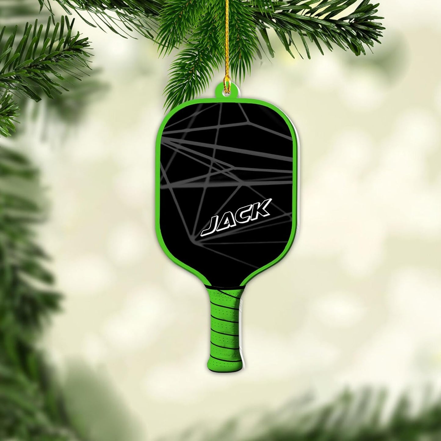 Personalized Pickleball Paddle Ornament – Pickleball Christmas Ornament NH1