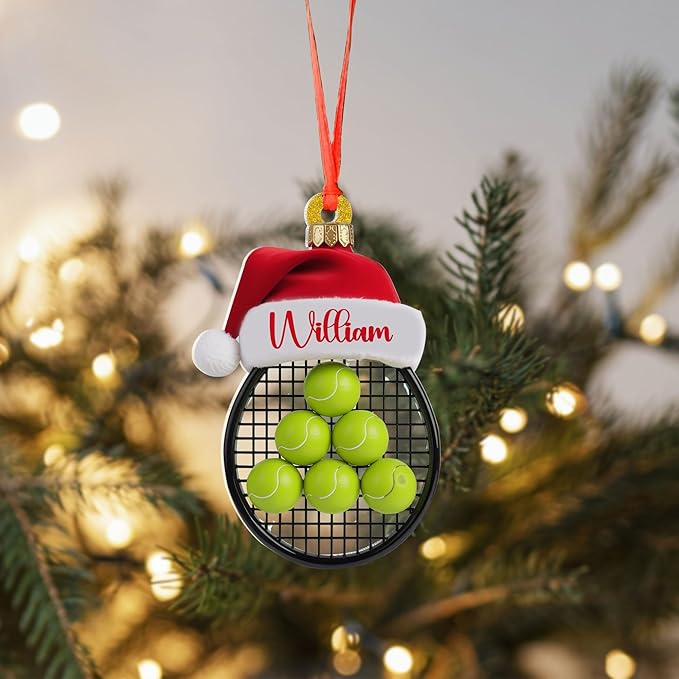 Personalized Tennis Christmas Ornament N02