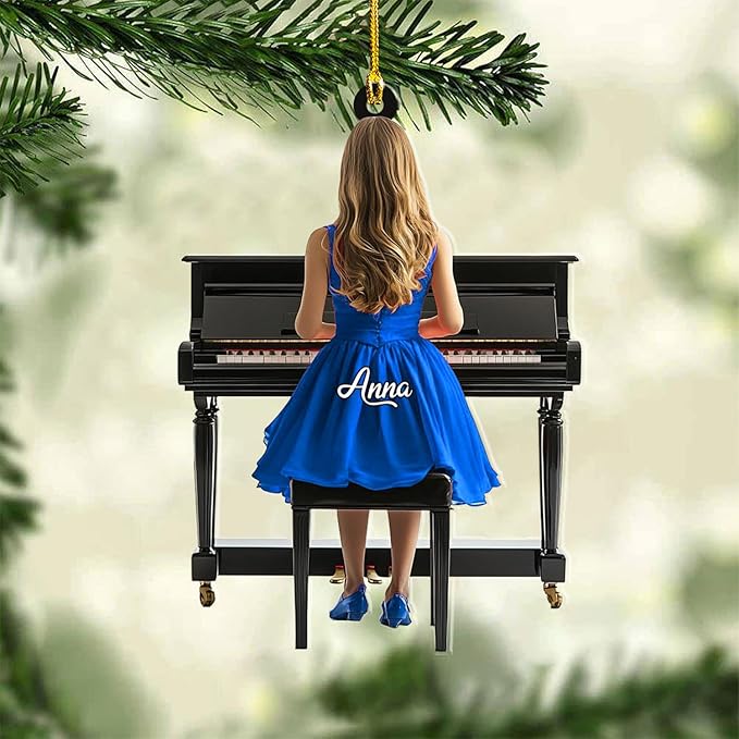 Personalized Music Instrument Christmas Gift - Piano Ornament for Piano Lovers LL21