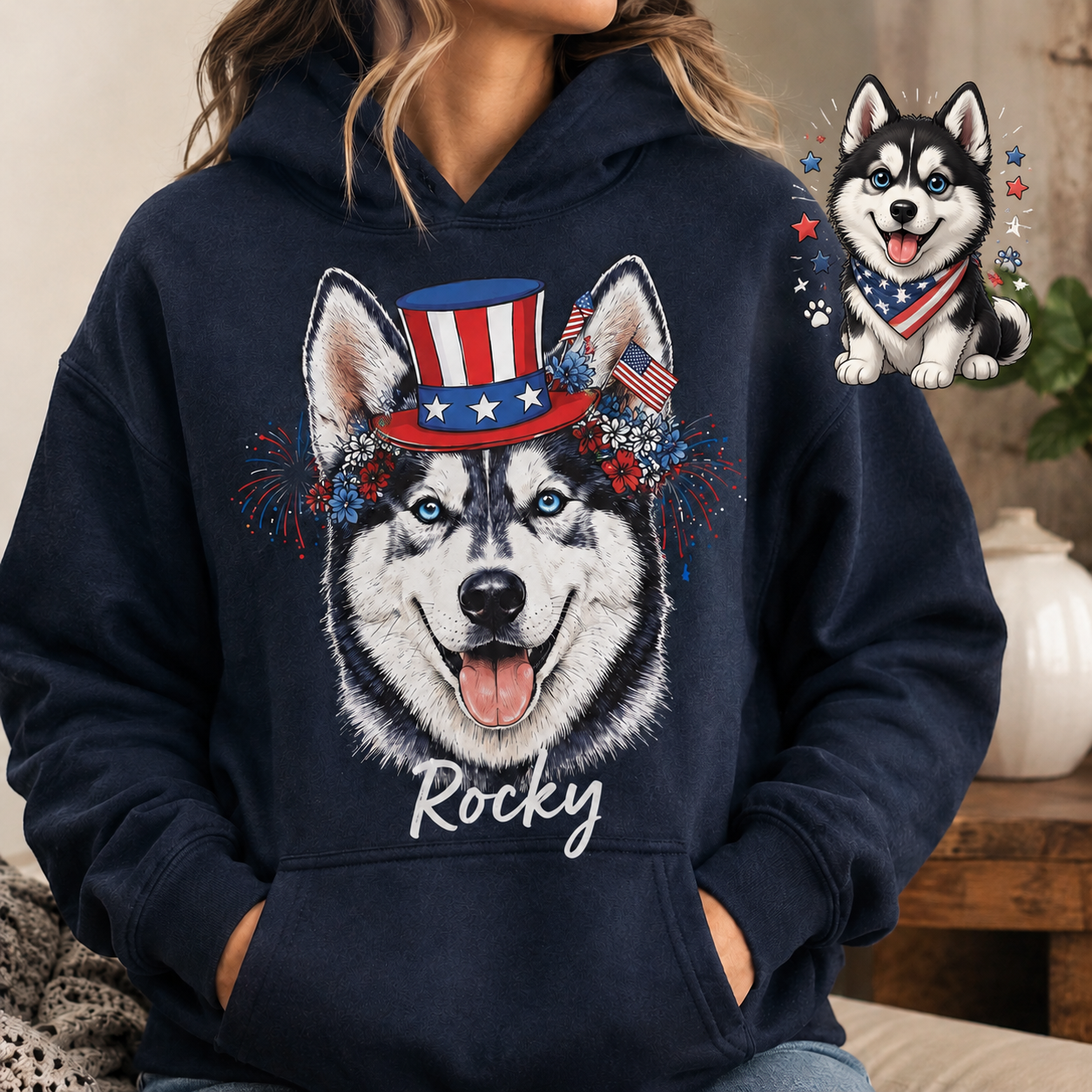 Custom Dog Mom Hoodie Personalized Pet Photo Sweatshirt Gift from Dog to Mom THUC99