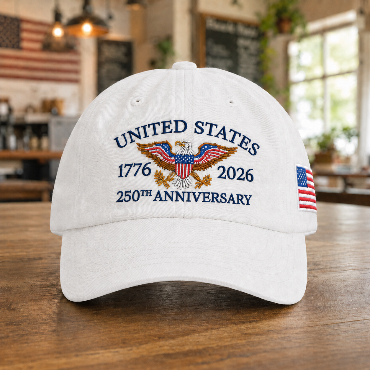 USA 250th Anniversary Commemorative Embroidered Hat American Heritage Vintage Cap THUC99