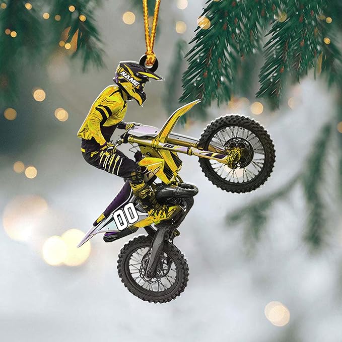 Personalized Dirt Bike Christmas Ornaments 2025 Custom Motocross Ornament Dirt bike Christmas Ornament N18