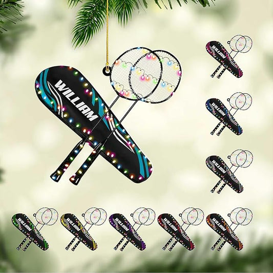 Custom Christmas Gift for Badminton Players, Sports Lovers Badminton Ornament LL11