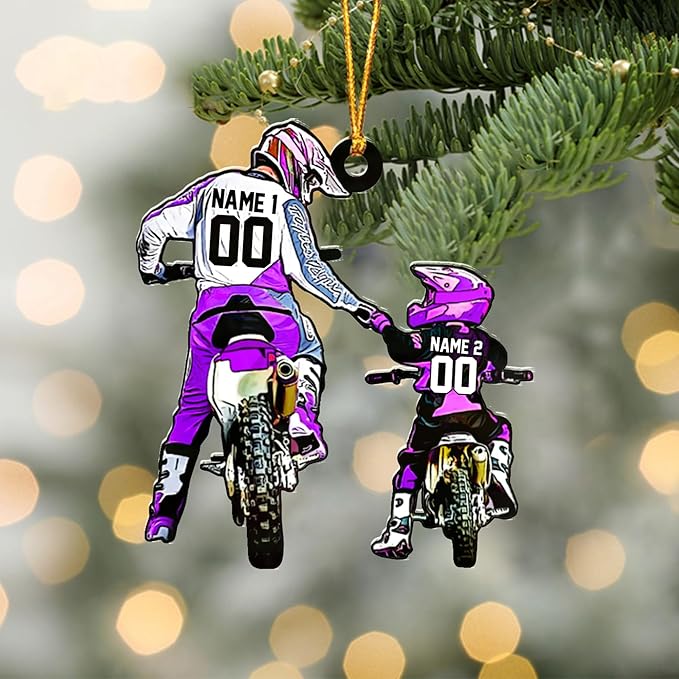 Personalized Dirt Bike Christmas Ornaments 2025 Custom Motocross Ornament Dirt bike Christmas Ornament NO5