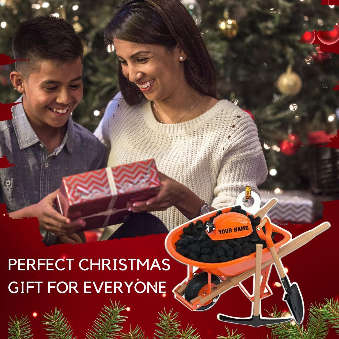 Custom Coal Miner Christmas Ornament – Personalized Name Decor Cmn1