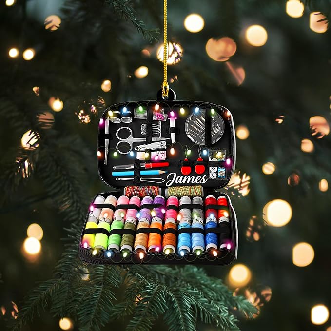 Custom Sewing Machine Ornament - Christmas Ornament Gift for Sewing Lovers LL30