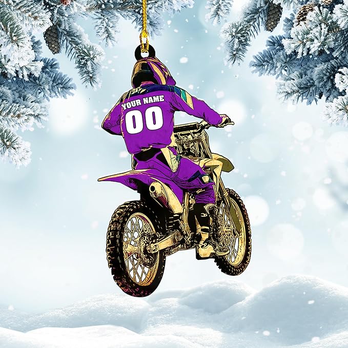Personalized Dirt Bike Christmas Ornaments 2025 Custom Motocross Ornament Dirt bike Christmas Ornament NO8