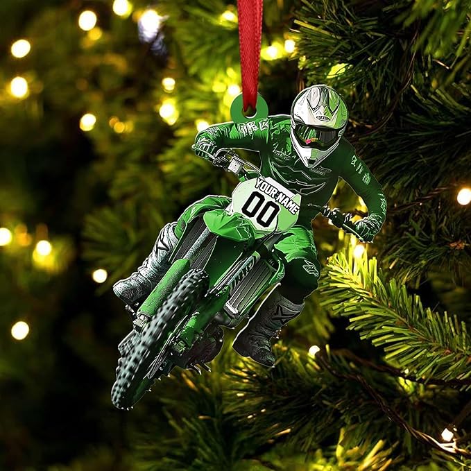 Personalized Dirt Bike Christmas Ornaments 2025 Custom Motocross Ornament Dirt bike Christmas Ornament N12