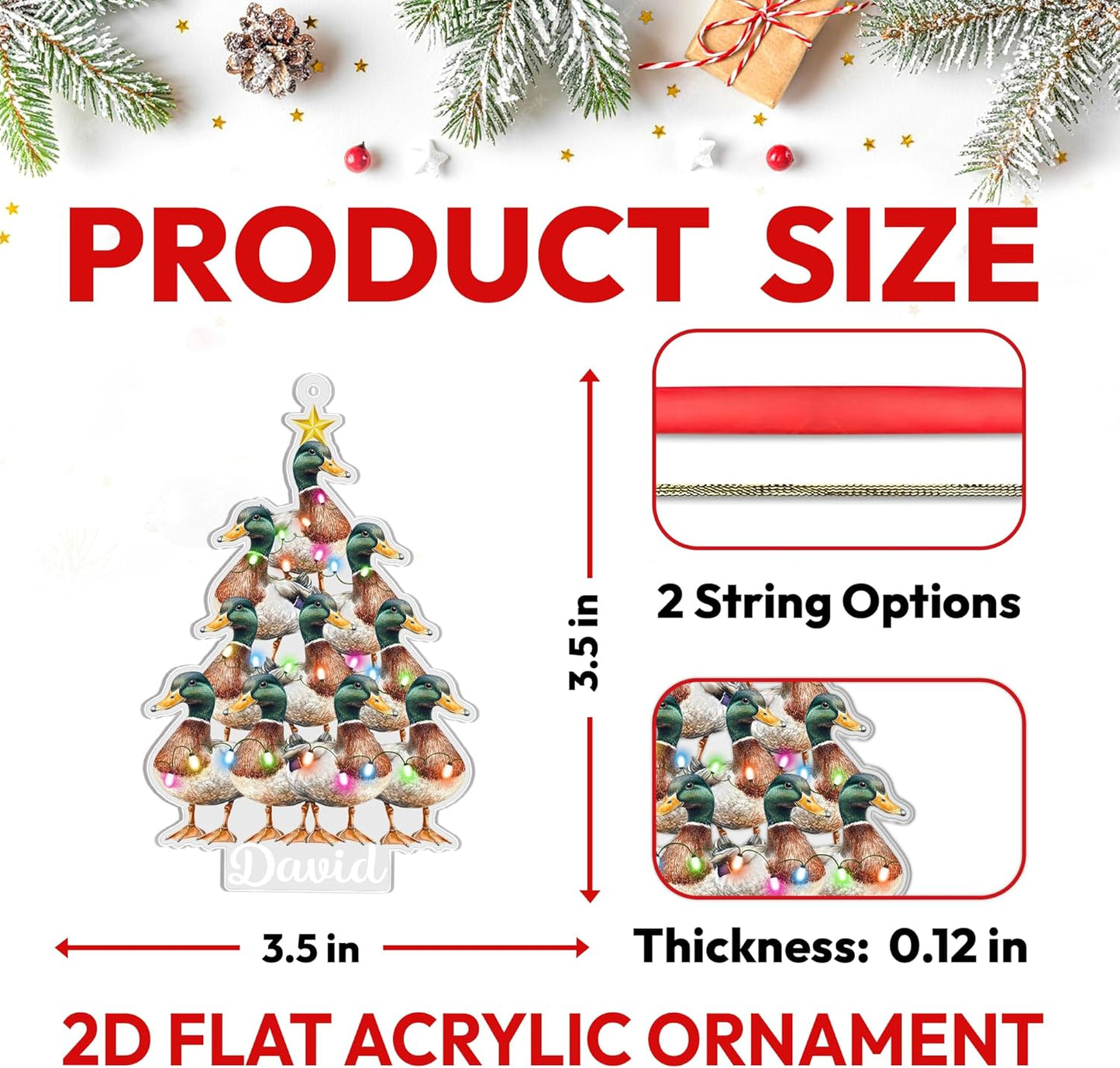 Personalized Hunting Vest 2D Flat Ornament - Duck Hunting Gifts for Men Women T37