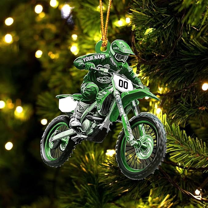 Personalized Dirt Bike Christmas Ornaments 2025 Custom Motocross Ornament Dirt bike Christmas Ornament N11