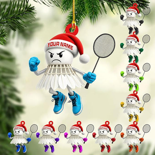Pesonalized Christmas Gift for Badminton Players, Sports Lovers Badminton Ornament LL42