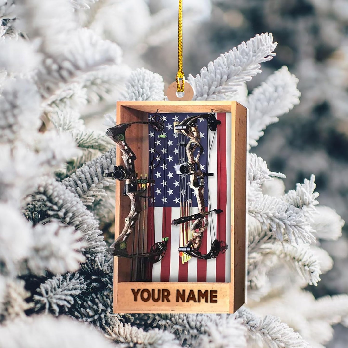 Custom Archery Christmas Ornament – Archery Lover Gift A6