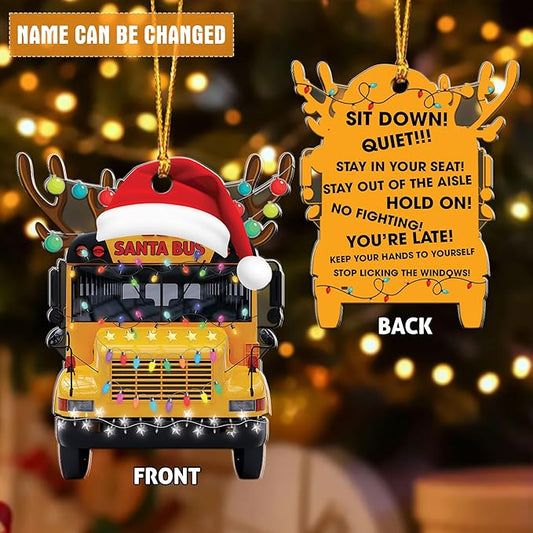 Customized School Bus Ornament - Bus Driver Christmas Gift L14