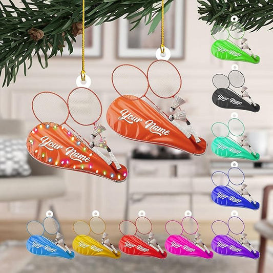 Pesonalized Christmas Gift for Badminton Players, Sports Lovers Badminton Ornament LL38