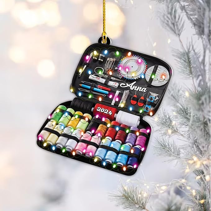 Custom Sewing Machine Ornament - Christmas Ornament Gift for Sewing Lovers LL24