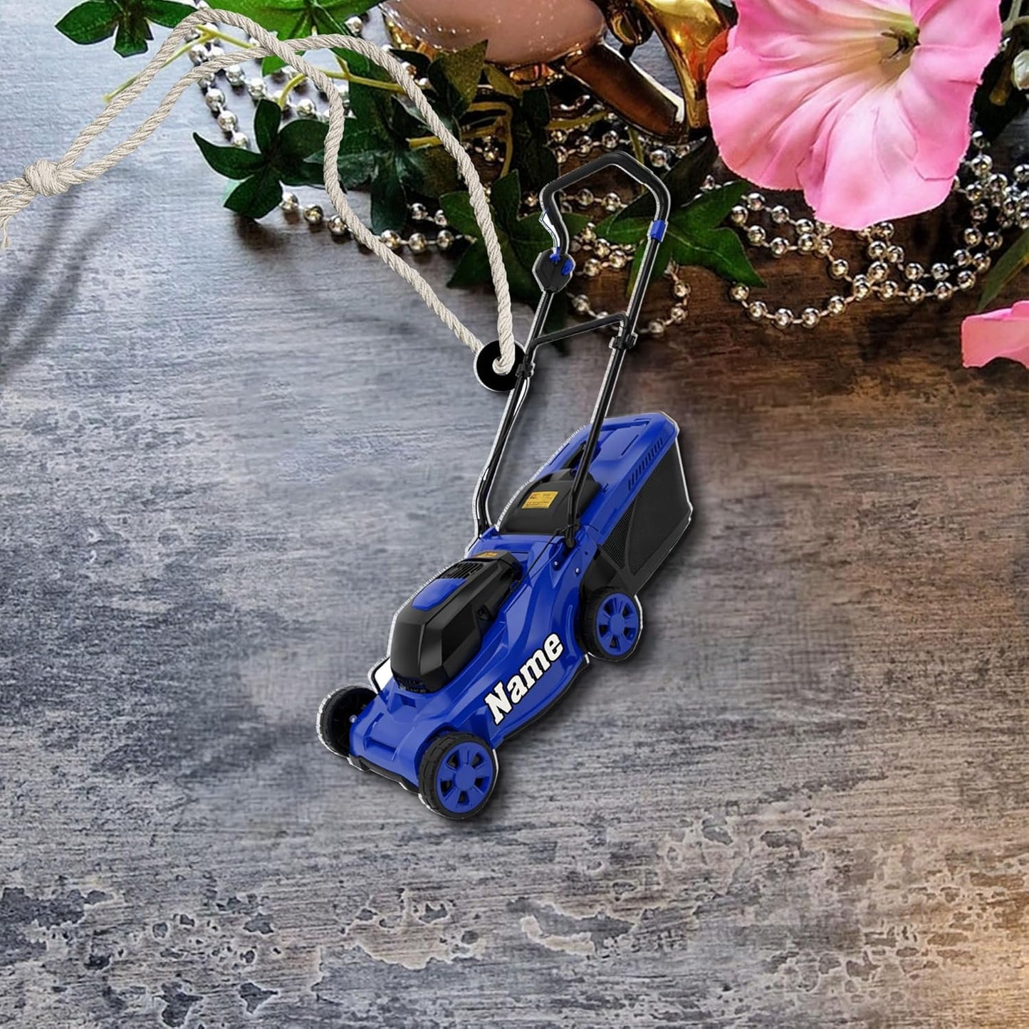 Personalized Lawn Mower Christmas Ornament | Custom Lawn Care Holiday Tree Decoration for Gardeners & Landscapers TG96