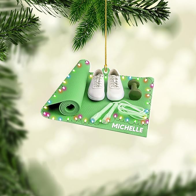 Personalized Pilates Christmas Ornament - Custom Pilates Gift for Women LL7