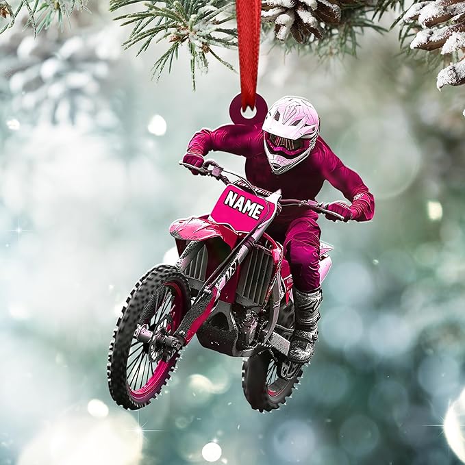 Personalized Dirt Bike Christmas Ornaments 2025 Custom Motocross Ornament Dirt bike Christmas Ornament N20