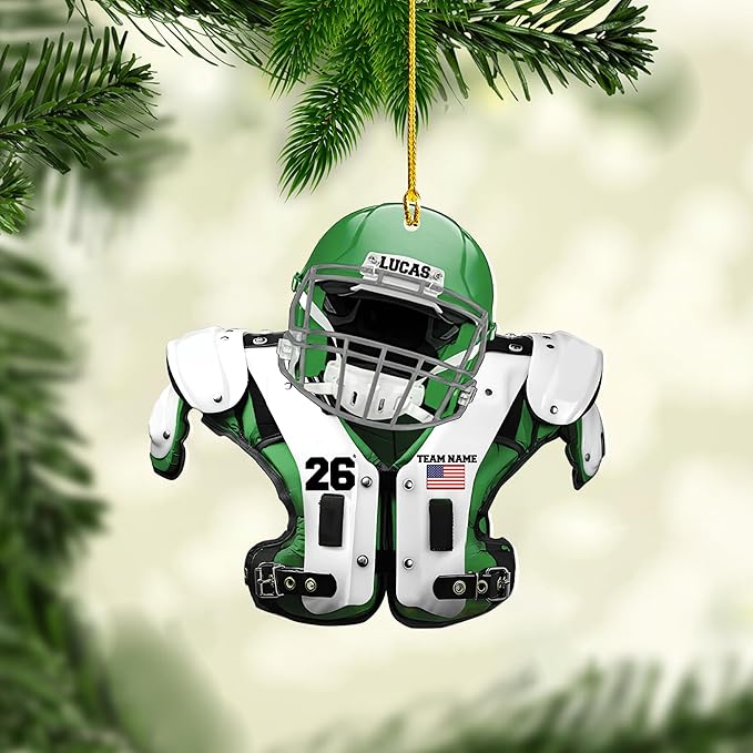 Personalized Rugby Player Christmas Gift for Sports Lovers - Rugby Ornament LL4